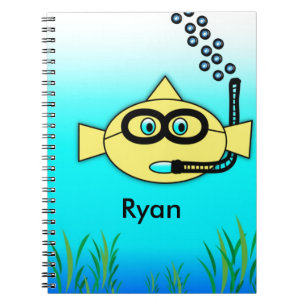 Snorkel Fish with Name Notebook