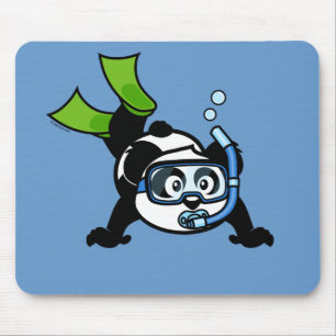 Snorkel Panda Mouse Pad