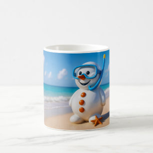 Snorkel Snowman Coffee Mug