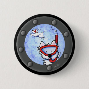 Snorkel Westies Porthole 6 Cm Round Badge