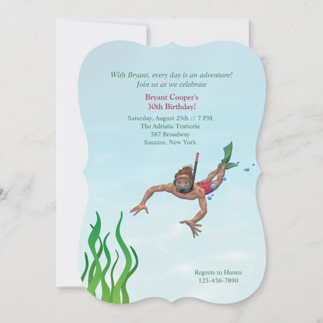 Snorkeler Invitation (Front)
