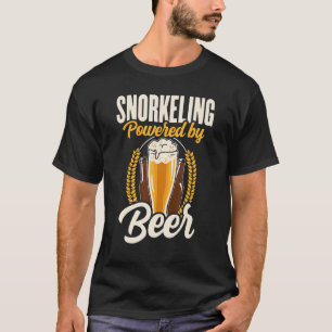 Snorkeling Powered By Beer Snorkel Scuba Diver Div T-Shirt
