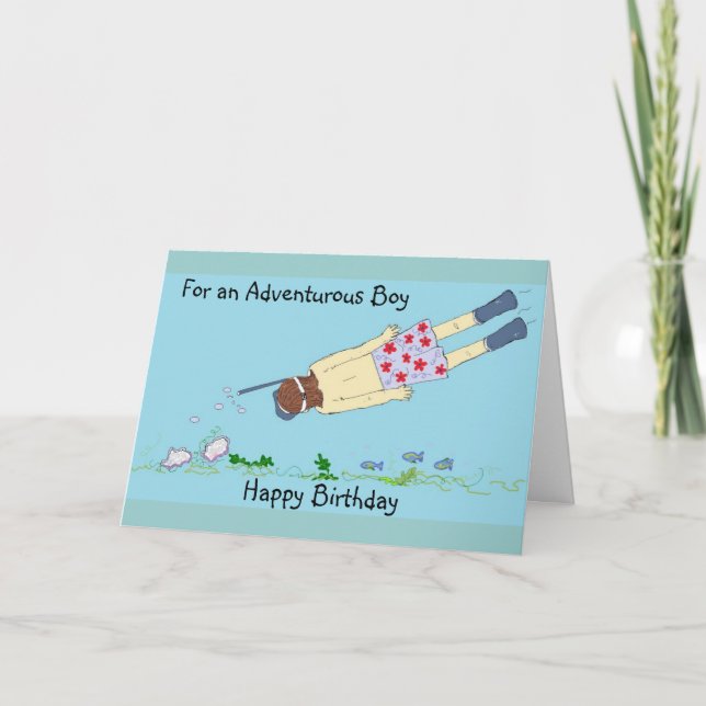 Snorkelling Birthday Card (Front)