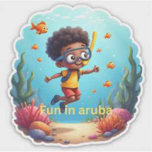 Snorkelling fun in aruba