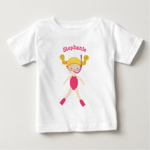 Snorkelling Girl Beach Party Baby T-Shirt