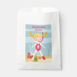 Snorkelling Girl Beach Party Favour Bag