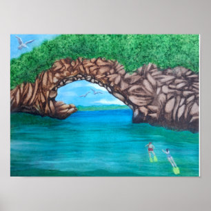 Snorkelling in Paradise Poster