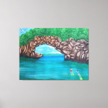 Snorkelling in Paradise Stretched Canvas Print