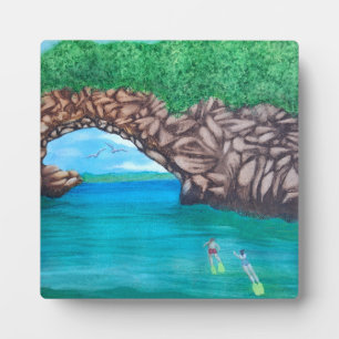 Snorkelling in Paradise Tabletop Plaque with Easel