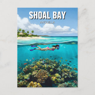 Snorkelling in Shoal Bay Anguilla Travel Postcard