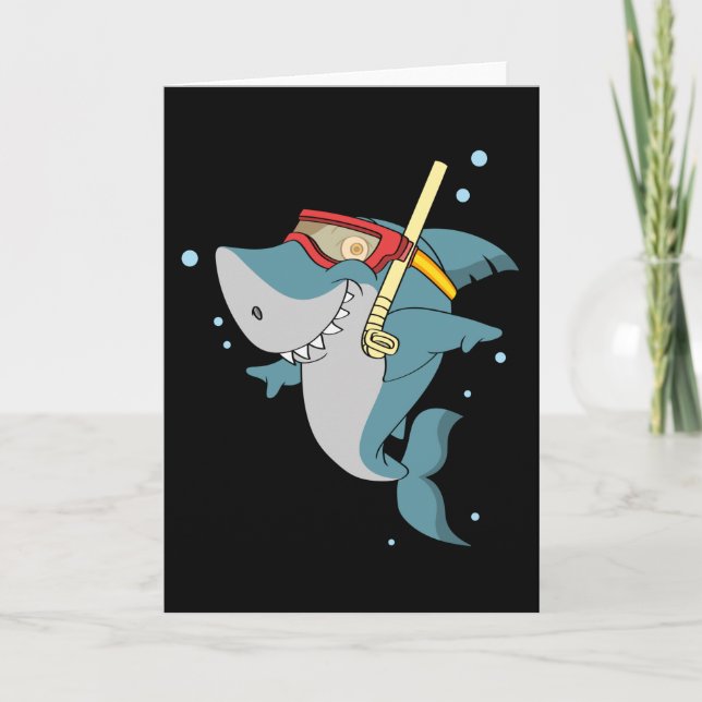 Snorkelling shark card (Front)