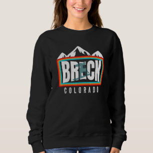 Snosboard Breckenridge Colorado Retro Breck Snowbo Sweatshirt