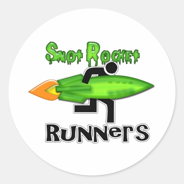 Snot Rocket Runners Classic Round Sticker (Front)