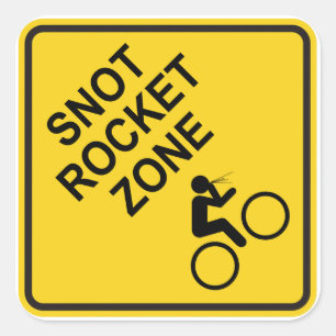 Snot Rocket Zone Square Sticker