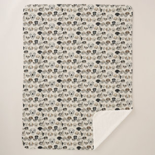 "Snouts and Snuggles" Sherpa Blanket