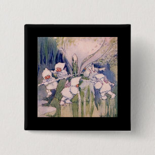 snow 15 cm square badge