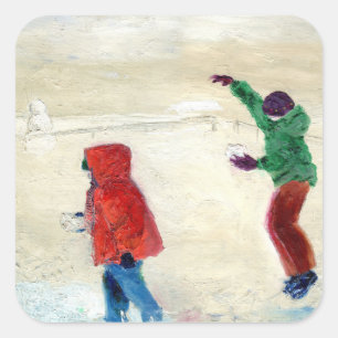 Snow! 2014 square sticker