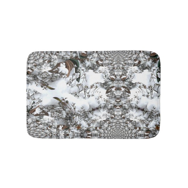 Snow Abstract Bath Mat (Front)