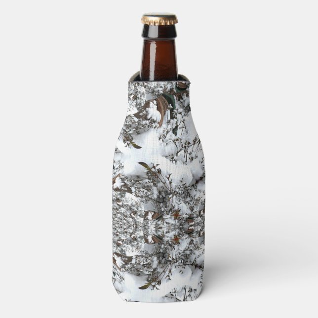 Snow Abstract Bottle Cooler (Bottle Front)