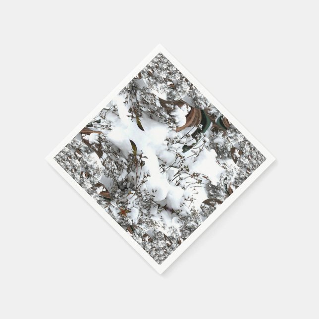 Snow Abstract Napkin (Corner)