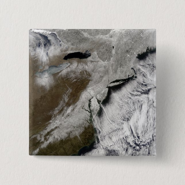 Snow across the northeastern United States 15 Cm Square Badge (Front)