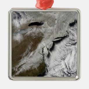 Snow across the northeastern United States Metal Tree Decoration