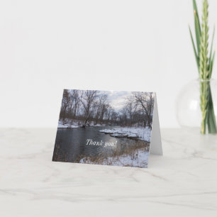 Snow Along James River Thank You Card