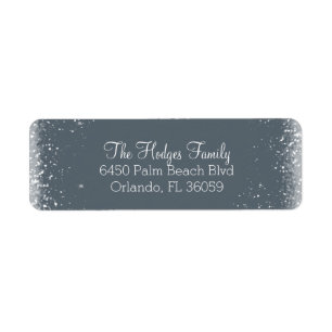 Snow and Frost Return Address Label