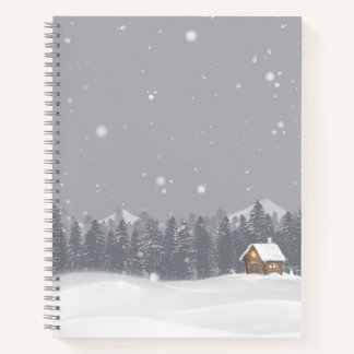 Snow and hut notebook