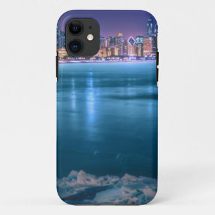 Snow and ice abound on Lake Michiga at Arctic iPhone 11 Case