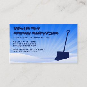 snow AND lawn services Business Card