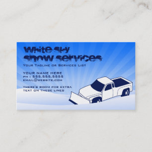 snow AND lawn services Business Card