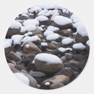 Snow And Rocks, Mt. Rainier National Park Classic Round Sticker