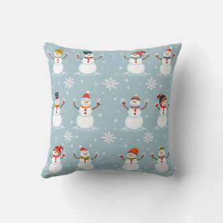 Snow and snowman cushion