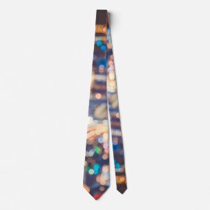 Snow and winter lights tie