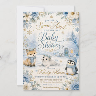 Snow Angel Baby Shower Invitation