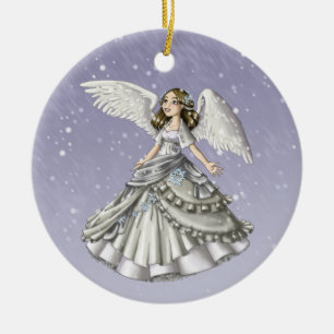 Snow Angel Ceramic Ornament