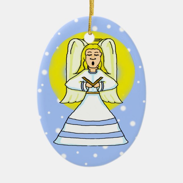 Snow Angel Ceramic Ornament (Front)