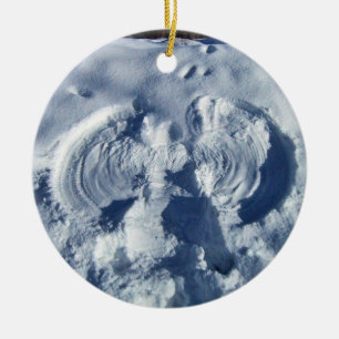 Snow angel ceramic tree decoration