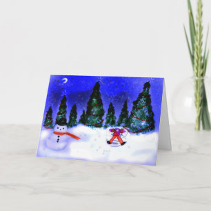 Snow angel holiday card