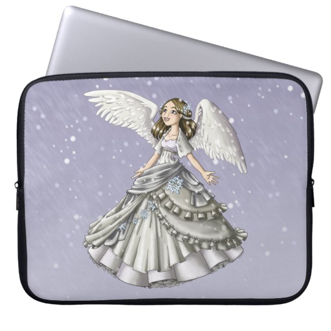Snow Angel Laptop Sleeve (Front)