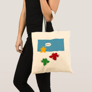 Snow Angel Meeples Basic Tote Bag