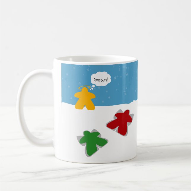 Snow Angel Meeples Mug (Left)