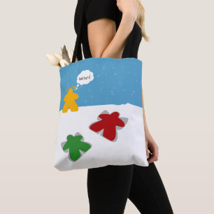 Snow Angel Meeples Tote Bag