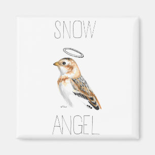 Snow Angel (Snow Bunting) Magnet