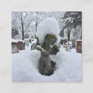 Snow Angel Winter Services Square Business Card