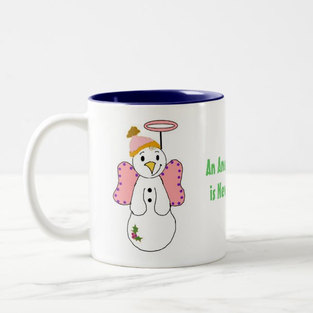 Snow Angels Two-Tone Coffee Mug (Left)