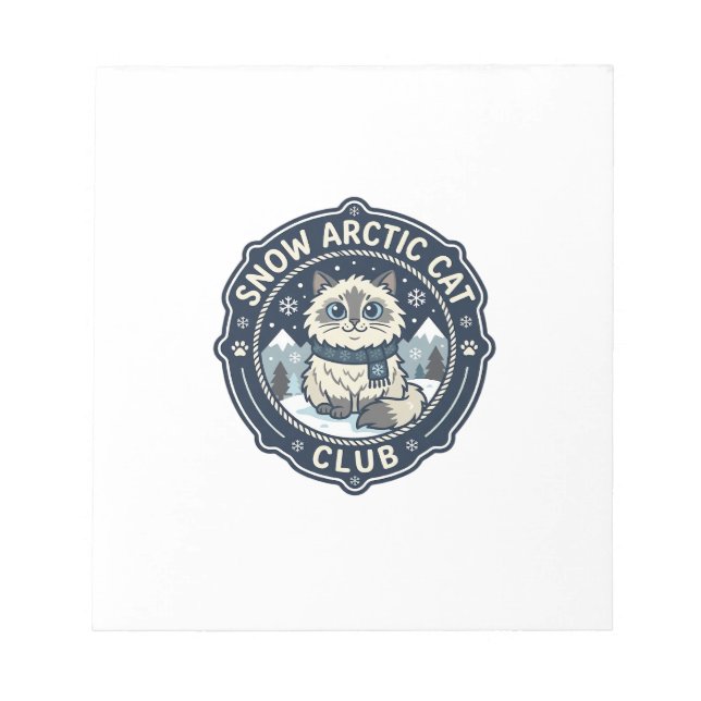 Snow Arctic Cat POD Vector Art - Snow Arctic Cat C Notepad (Front)