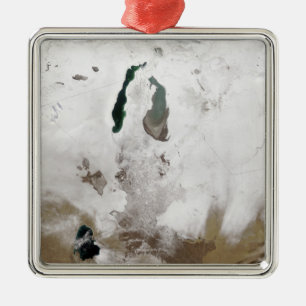 Snow around the Aral Sea Metal Tree Decoration