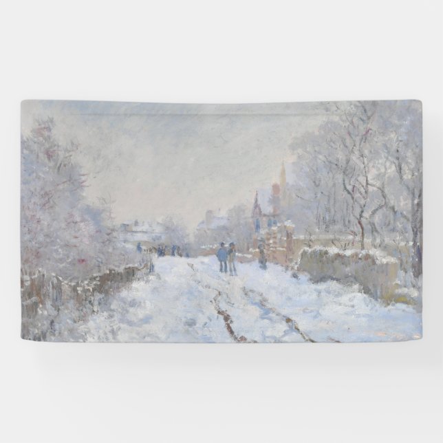 Snow at Argenteuil (by Claude Monet) Banner (Horizontal)